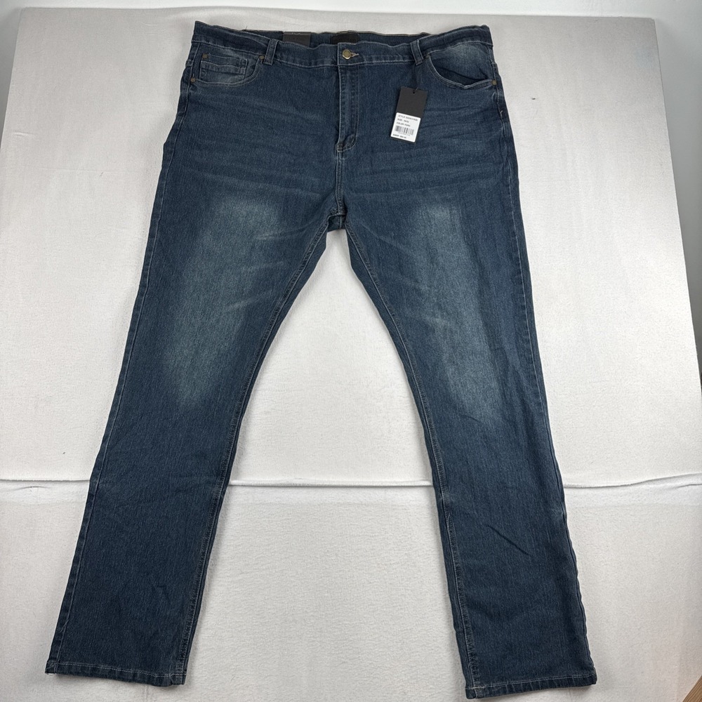 New! Steve's Jeans Stretch Regular Fit Dark Wash Jeans 46*32 #SAXW4FRDS Tapered